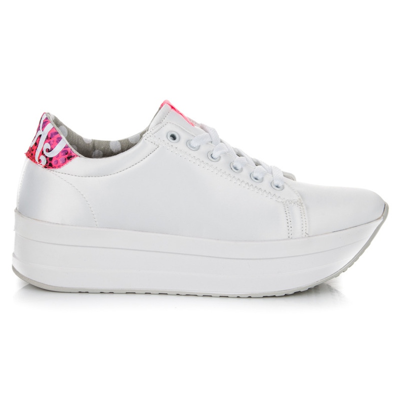 Kylie Weiße Turnschuhe auf der Plattform