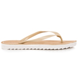 Vinceza Beige Flip-Flops