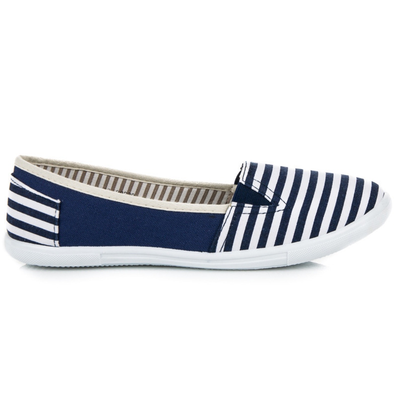 Gestreifte Slipons blau