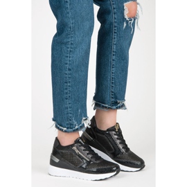 Kylie Sportschuhe auf einem Keil schwarz