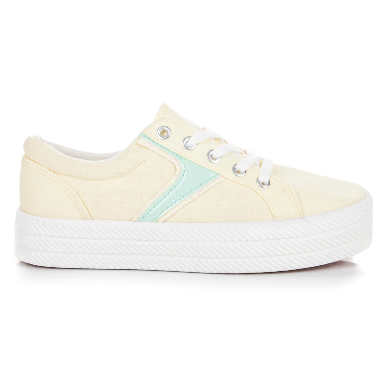 Kylie Turnschuhe auf der Plattform gelb