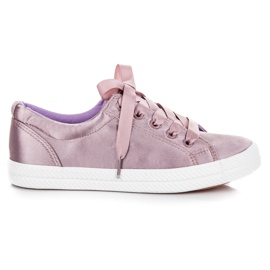 Kylie Satin-Turnschuhe violett