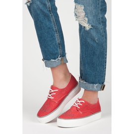 Kylie Turnschuhe mit Kristallen rot