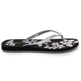Mckeylor Flip-Flops mit Blumen schwarz