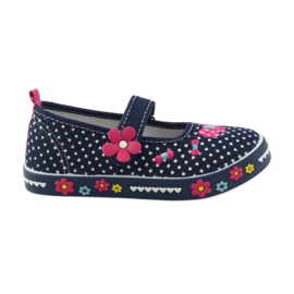 American Club Turnschuhe mit gepunkteter Innensohle aus amerikanischem Leder marineblau rosa weiß