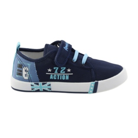 American Club Amerikanische Turnschuhe Sneakers Lederinnensohle marineblau blau