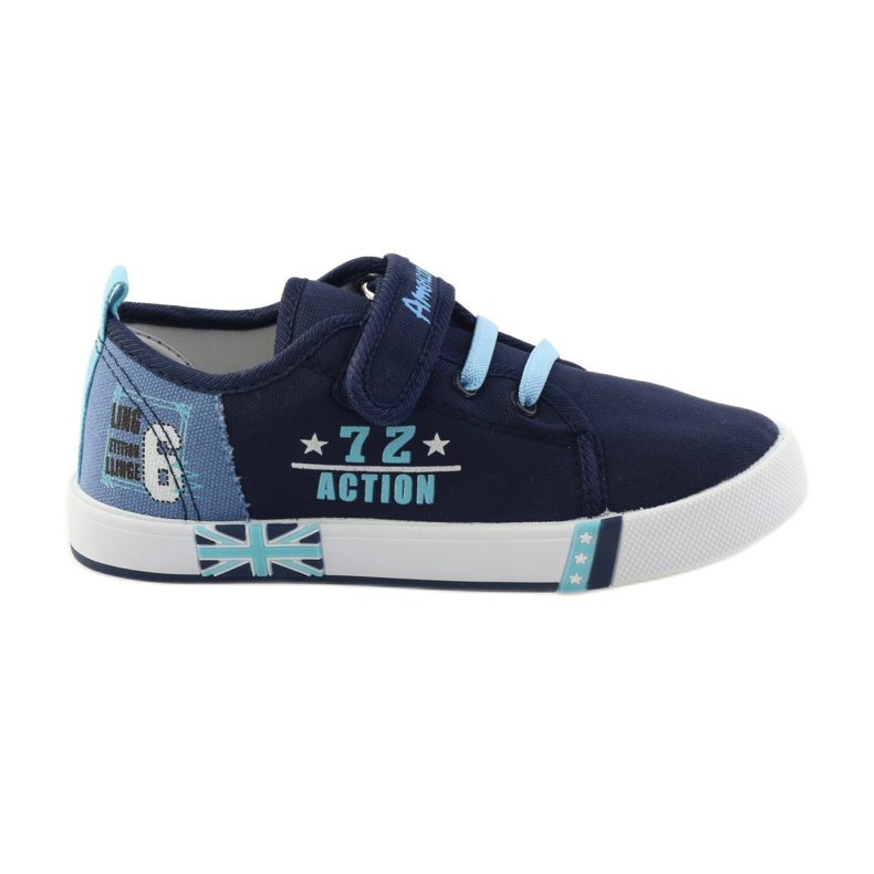 American Club Amerikanische Turnschuhe Sneakers Lederinnensohle navy blau blau