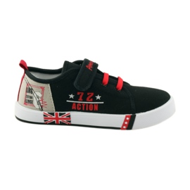 American Club Amerikanische Turnschuhe Sneakers Lederinnensohle rot schwarz