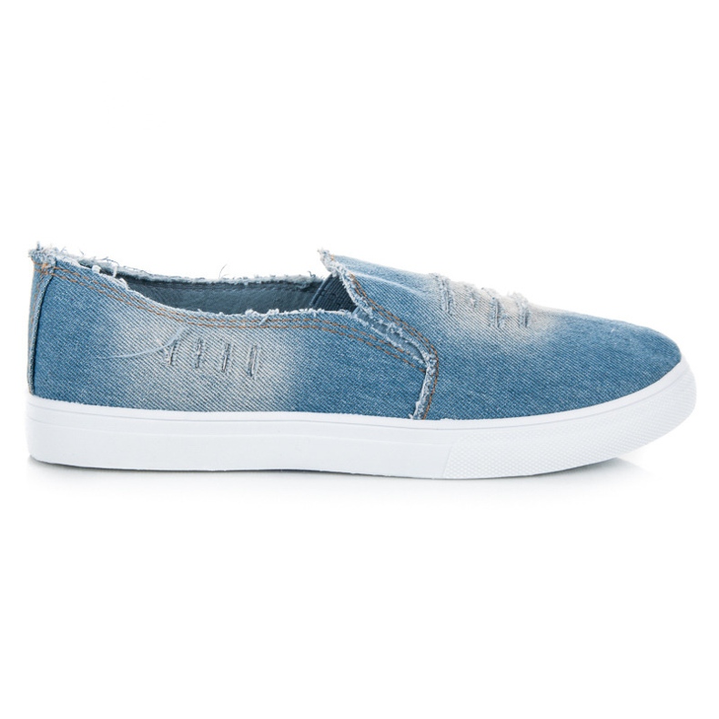Bella Paris Jeans-Slipper blau
