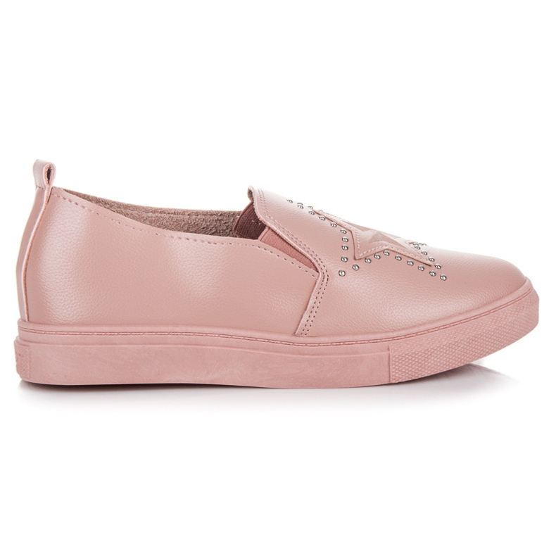 Rosa Slipons mit einem Stern