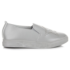 Graue Slipons mit einem Stern