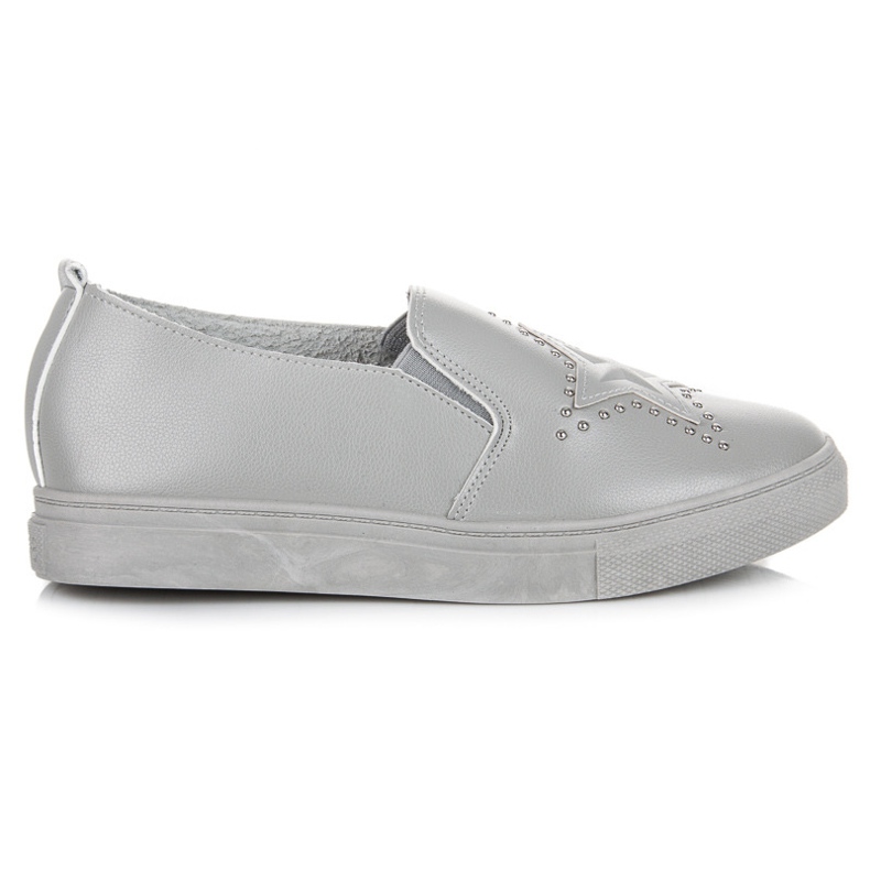 Graue Slipons mit einem Stern