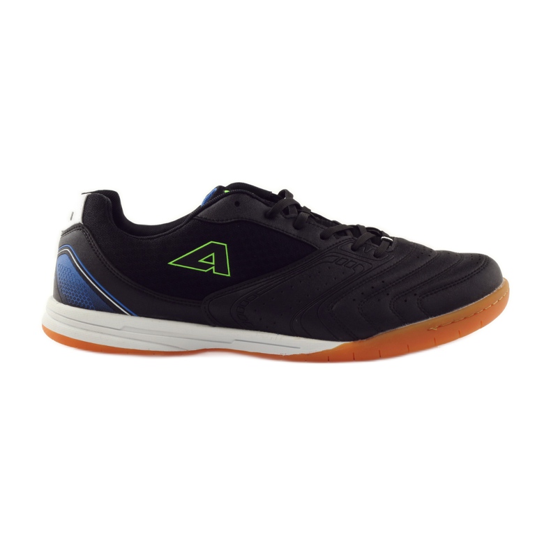 American Club American 160709 sportliche Indoor-Sneaker weiß schwarz blau grün