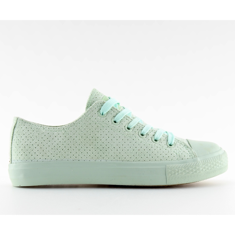 Grün G-94 Damenturnschuhe aus grünem Wildleder