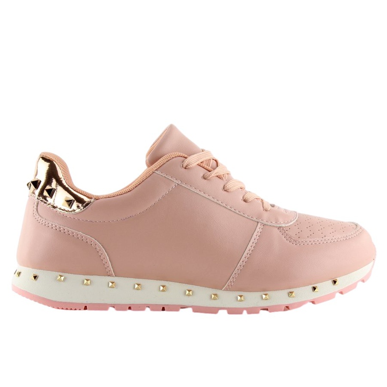 Sportschuhe mit rosa Nieten BK-85 Pink gelb