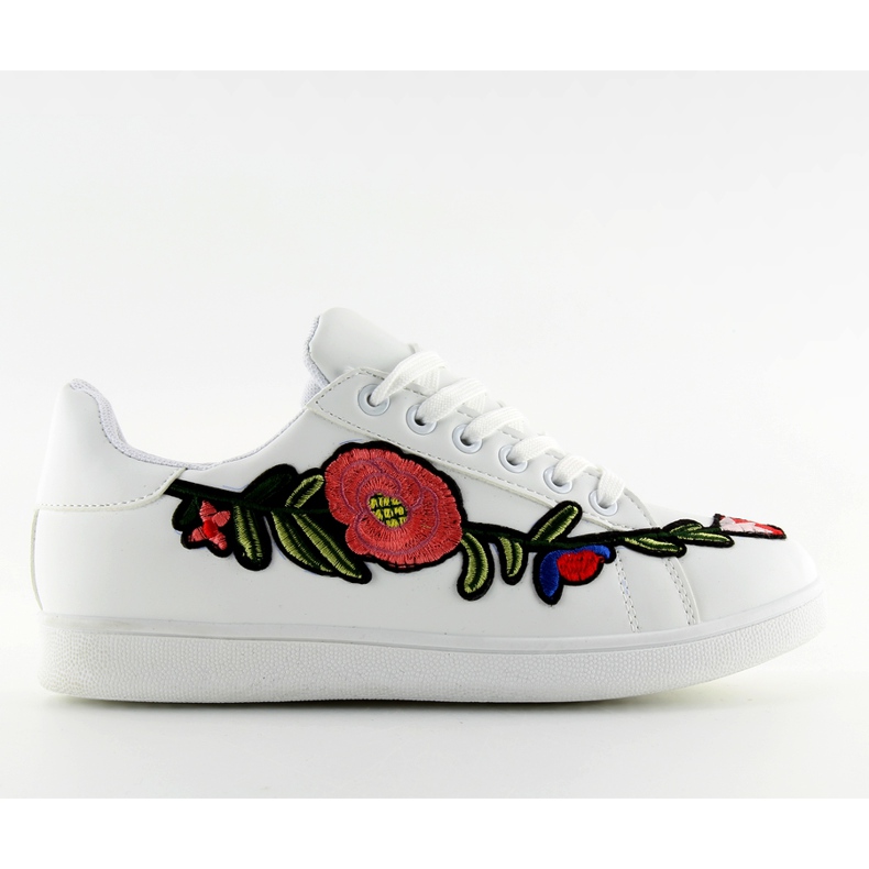 Weiß bestickte Turnschuhe BF-79 Weiß