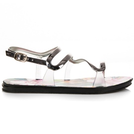 Vinceza Sandalen mit Schnallenverschluss grau