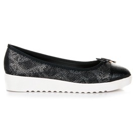 Bestelle Ballerinas mit Muster schwarz