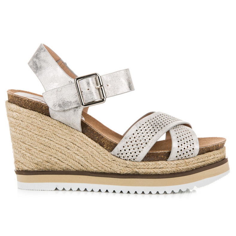 Kylie Keilsandalen grau