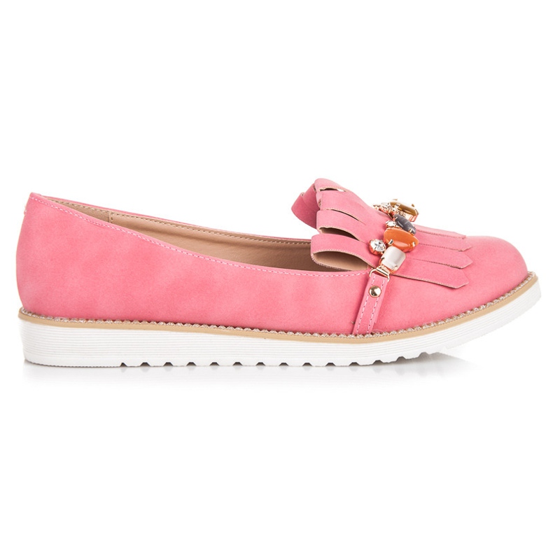 Vices Perlenbesetzte Loafer rosa
