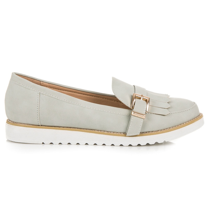 Vices Loafer mit dekorativer Schnalle grau