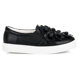 Vices Dekorative Slipons schwarz