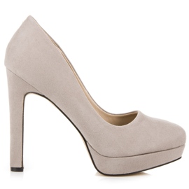 Vices Wildlederabsätze auf der Plattform grau