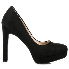 Vices Wildlederabsätze auf der Plattform schwarz