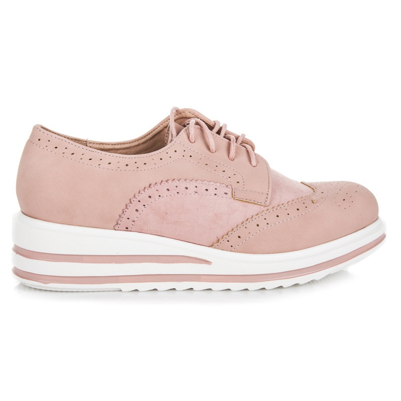 Vices Wildleder-Schnürstiefel rosa