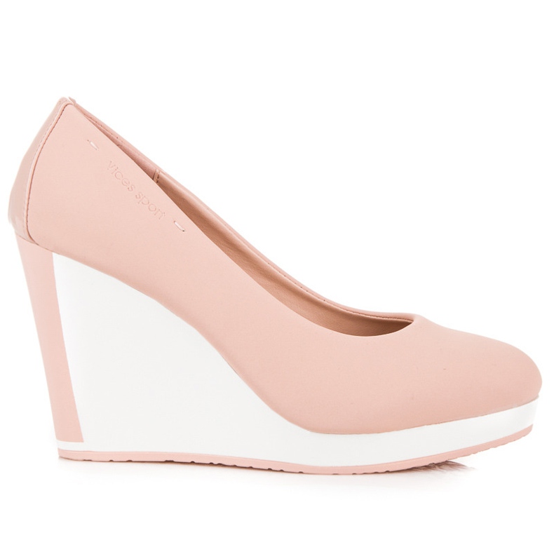 Vices Pumps mit rosa Keilabsatz