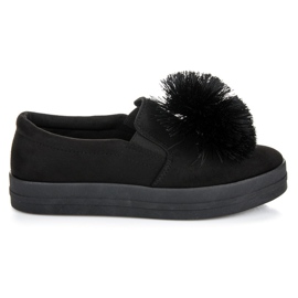 Vices Wildleder-Slipper mit Quaste schwarz