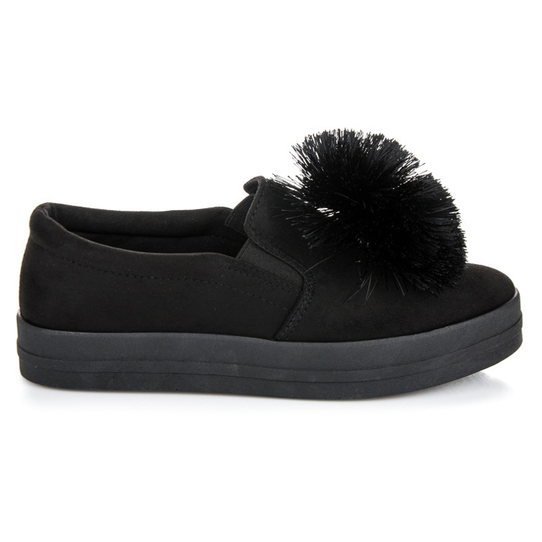 Vices Wildleder-Slipper mit Quaste schwarz