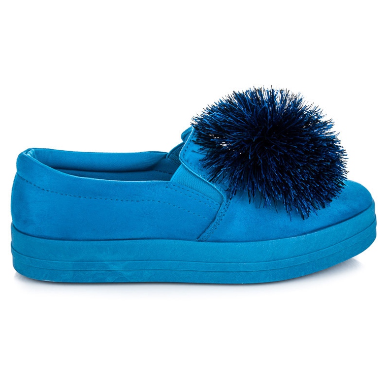 Vices Wildleder-Slipper mit Quaste blau
