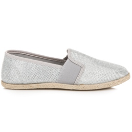 Silberne Espadrilles grau