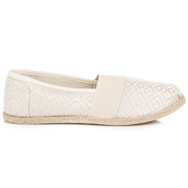 Beige Espadrilles mit Muster