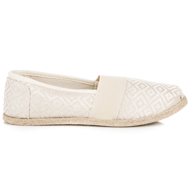 Beige Espadrilles mit Muster