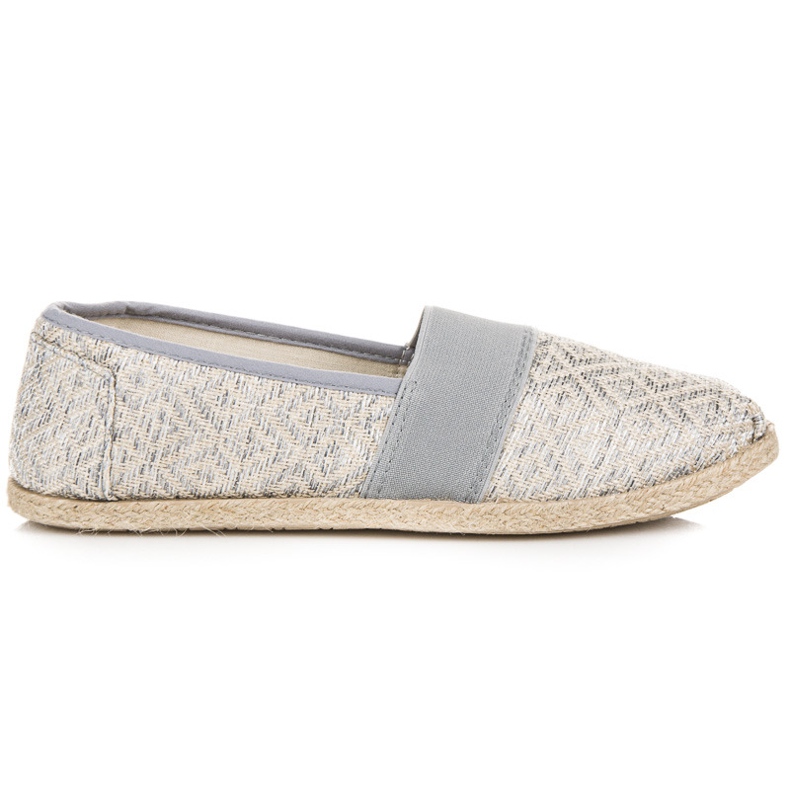 Graue Espadrilles mit Muster