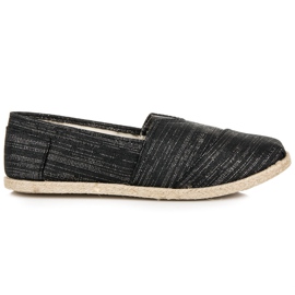 Espadrilles zum Hineinschlüpfen schwarz