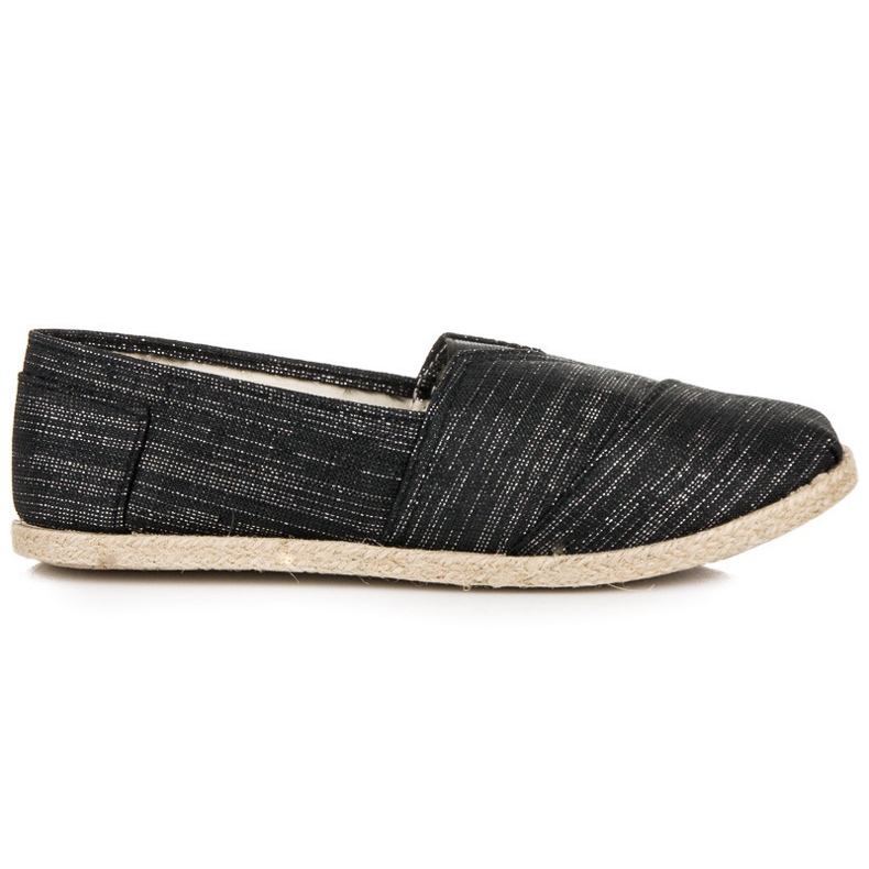 Espadrilles zum Hineinschlüpfen schwarz