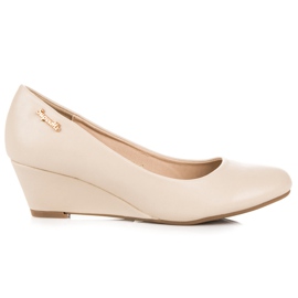 Super Me Beige Keilpumps