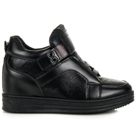 Muto Schwarze Turnschuhe mit Klettverschluss