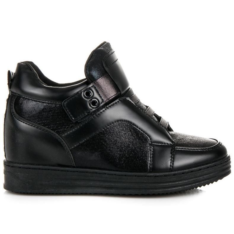 Muto Schwarze Turnschuhe mit Klettverschluss