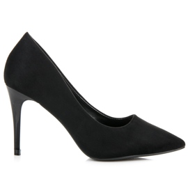 Pumps aus schwarzem Wildleder