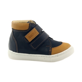 Jungenschuhe mit Klettverschluss Bartuś marineblau braun