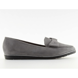 Graue Loafer für Damen 127-2 grau