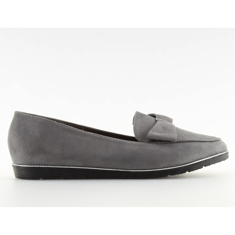 Graue Loafer für Damen 127-2 grau