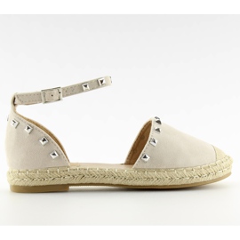 Espadrilles mit Nieten beige 99-26 beige