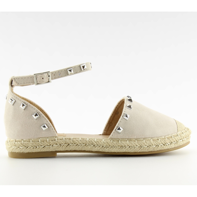Espadrilles mit Nieten beige 99-26 beige