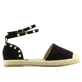 Schwarze Damen-Espadrilles 12-56 schwarz