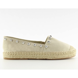 Beige Espadrilles für Damen 99-17 beige